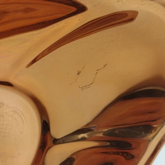 Vintage Copper Etched Tray Platter Bowl - Picture 8 of 9